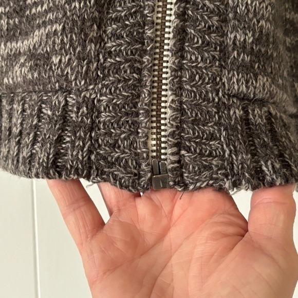 Cowichan full zip cardigan tunic length wool blend, lined hood Kids XL/Women's S - Picture 8 of 11